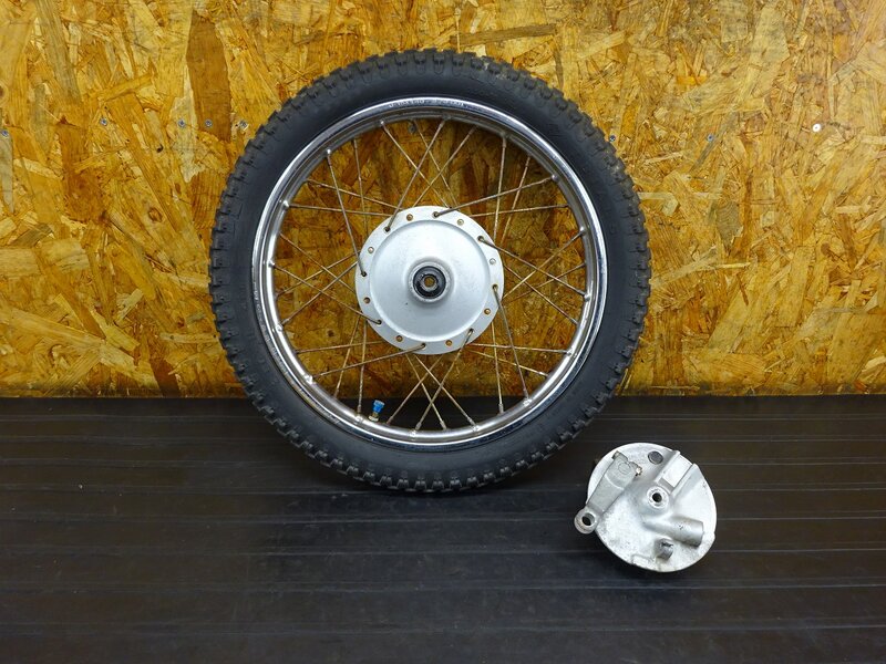 【251229】GT80(3M8-000)◇ フロントホイール 15×1.40 ドラムブレーキ/パネル フレ大/錆有 【検:GT50 374 ミニトレ モノサス | 中古バイクパーツ通販・買取　ジャンクヤード鳥取　JunkYard