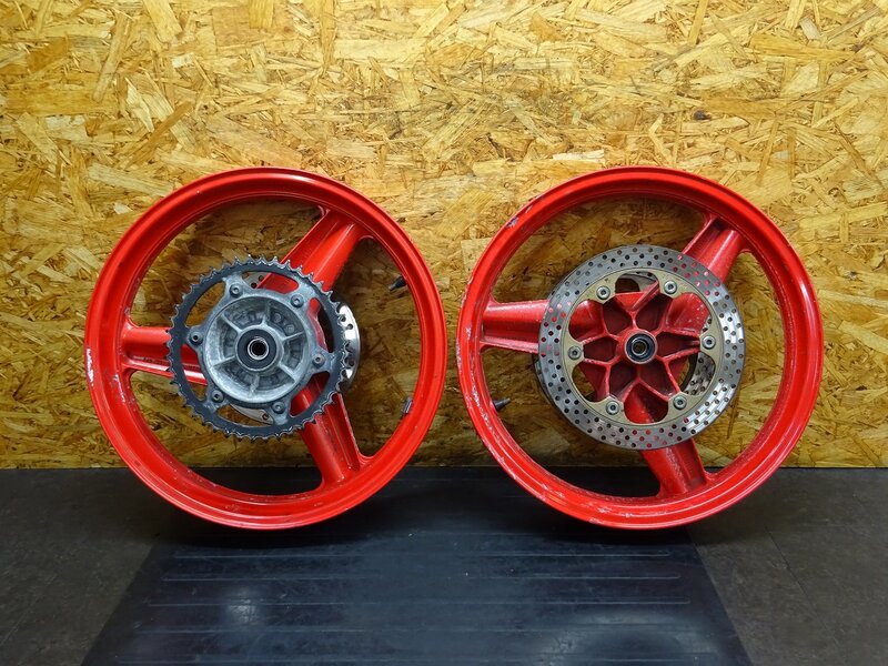 【250904】CBR250R(MC17-1006)◆ ホイール前後セット フロントホイール 17×2.50 リアホイール 17×3.00 ハブ スプロケット 44T | 中古バイクパーツ通販・買取　ジャンクヤード鳥取　JunkYard
