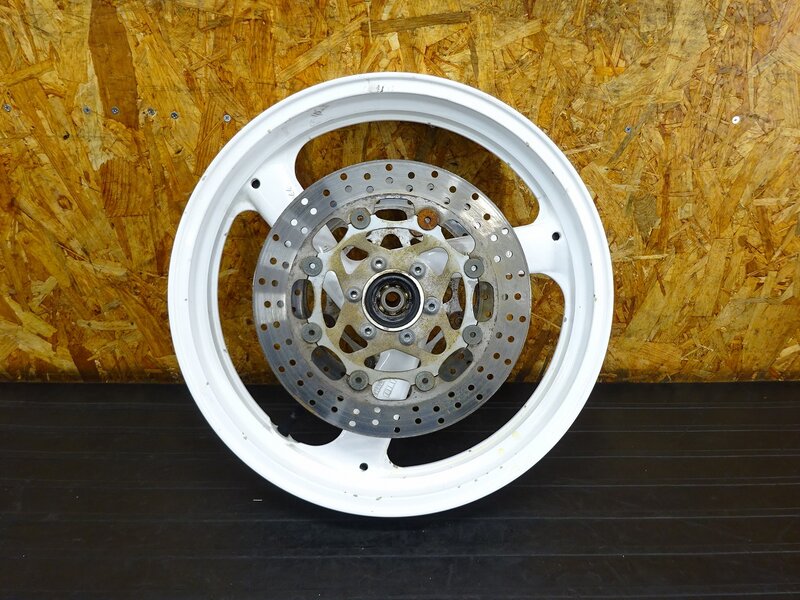 【260112】FZR250R(3LN-281)◇ フロントホイール 17×2.75 F-44 ブレーキディスク塗装剥がれ有 | 中古バイクパーツ通販・買取　ジャンクヤード鳥取　JunkYard
