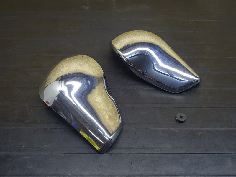 【250710】イナズマ400(GK7BA-500)◆ エアクリーナーカバー左右セット エアクリボックスカバー メッキ 破損有 | 中古バイクパーツ通販・買取　ジャンクヤード鳥取　JunkYard