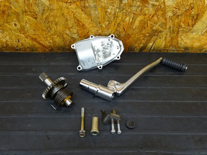【250811】W650(EJ650A-012)◇ キックギアセット キックペダル スターターペダル カバー ※検:W800 ※エンジンパーツ【検索:W400 EJ400A | 中古バイクパーツ通販・買取　ジャンクヤード鳥取　JunkYard