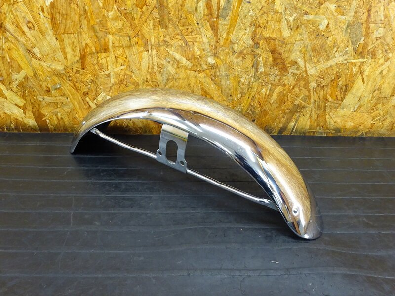 【250811】W650(EJ650A-012)◇ フロントフェンダー メッキ 凹み 傷 錆有 【検索:W400 EJ400A | 中古バイクパーツ通販・買取　ジャンクヤード鳥取　JunkYard