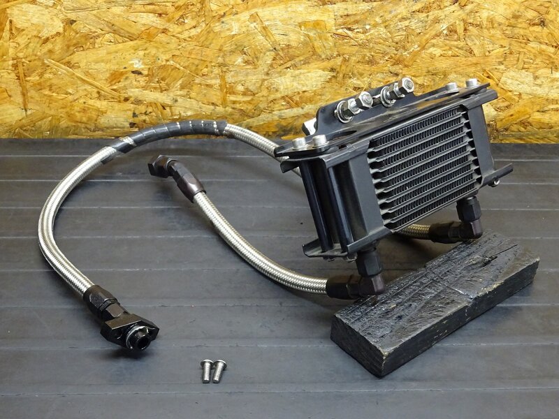 【251124】SR400◆ 社外オイルクーラー アクティブ ACTIVE 横型 10段 ブラック【検索：SR500 RH16J RH03J RH01J 1JR 2H6 1JN 2J2 | 中古バイクパーツ通販・買取　ジャンクヤード鳥取　JunkYard