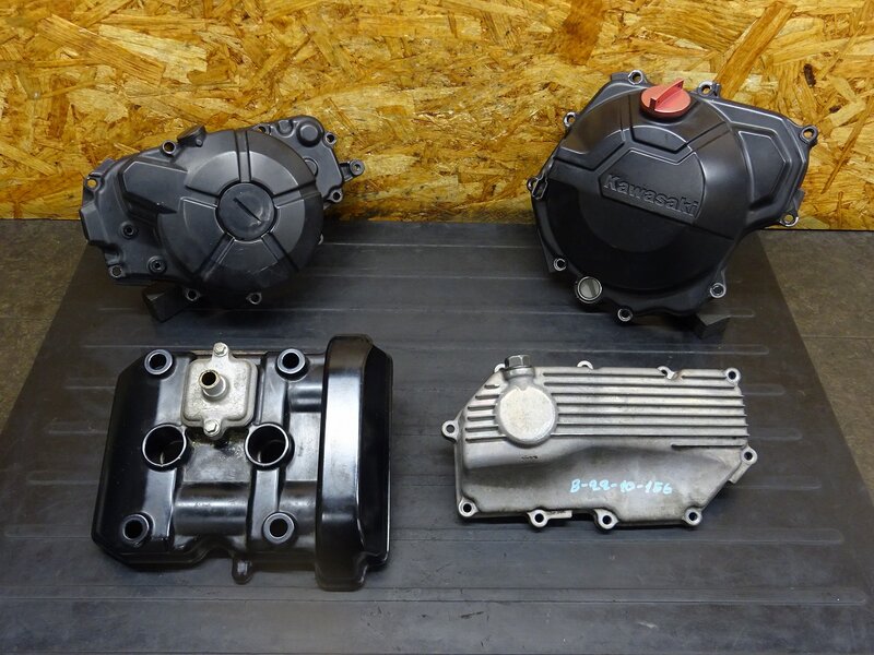 【251220】Ninja250(EX250L-019)◆ エンジンカバーセット クラッチ/ジェネレーター/シリンダーヘッドカバー ※エンジンパーツ【ABS付 | 中古バイクパーツ通販・買取　ジャンクヤード鳥取　JunkYard