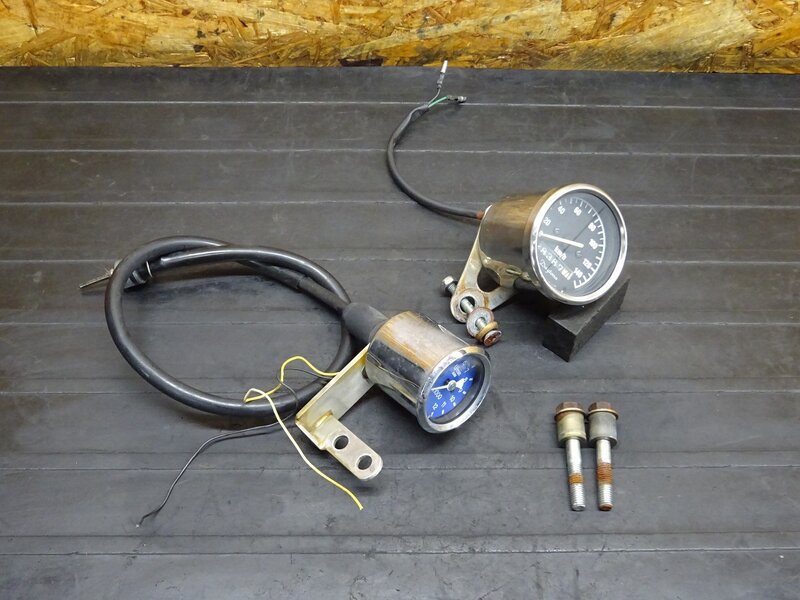 【260202】SR400(1JR-334)◆ 社外メーターセット スピードメーター デイトナ タコメーター MMB ミニメーター 【検:SR500 1JN 2J2 2H6 | 中古バイクパーツ通販・買取　ジャンクヤード鳥取　JunkYard