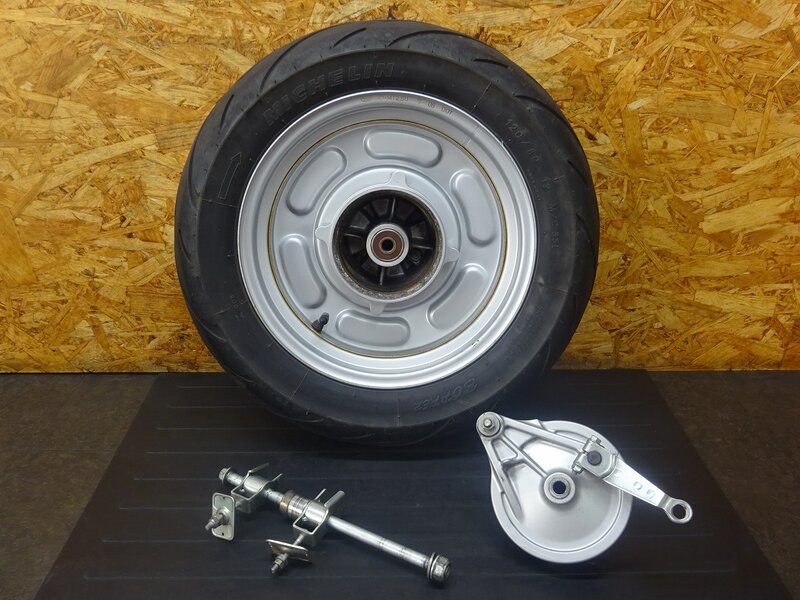 【251101】エイプ100(HC07-1301)■ リアホイール 12×2.50 ドラムパネル ハブ スプロケット リアアクスルシャフト 【エイプ50 XR100 | 中古バイクパーツ通販・買取　ジャンクヤード鳥取　JunkYard