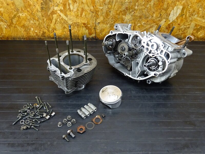 【251124】SR400◆ 595ccボアアップキット シリンダー ボーリング 95mm ピストン SR500クランク 刻印583 400腰下 2H6 1JR エンジン | 中古バイクパーツ通販・買取　ジャンクヤード鳥取　JunkYard