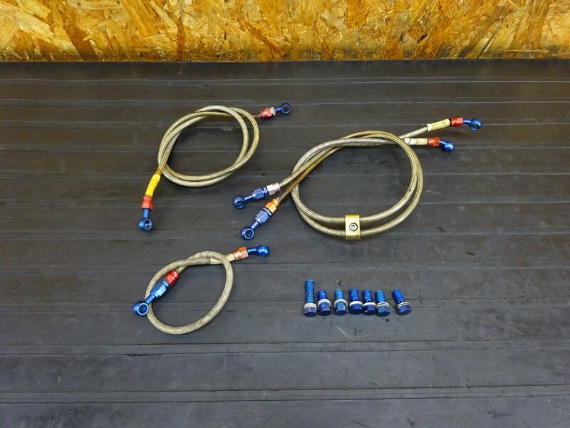 【260305】ZRX1100(ZRT10C-016)◇ 社外ホース前後セット ブレーキホース クラッチホース メッシュ アクティブ 【検:ZRX1200 | 中古バイクパーツ通販・買取　ジャンクヤード鳥取　JunkYard