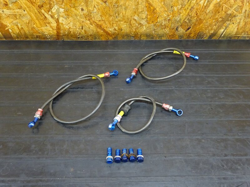 【260112】FZR250R(3LN-281)◇ 社外ブレーキホース前後セット フロント/リア ブラックメッシュ アクティブ GOODRIDGE | 中古バイクパーツ通販・買取　ジャンクヤード鳥取　JunkYard