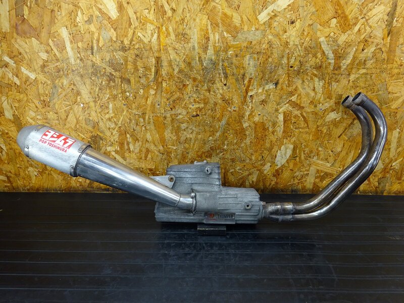 【251110】SRX400(3VN-086)◆ 社外マフラー エキパイ サイレンサー ヨシムラ サンパー THUMPER 削れ/ねじ山潰れ有 【SRX600 | 中古バイクパーツ通販・買取　ジャンクヤード鳥取　JunkYard