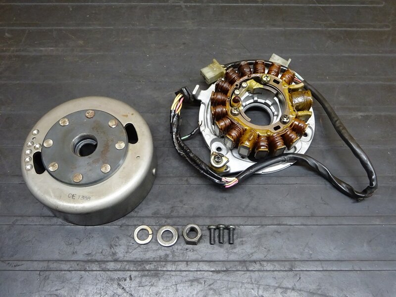 【250724】SR400(1JR-269)◆ ジェネレーターセット フライホイール 断線有 ※エンジンパーツ【検:SR500 1JN 2J2 2H6 | 中古バイクパーツ通販・買取　ジャンクヤード鳥取　JunkYard