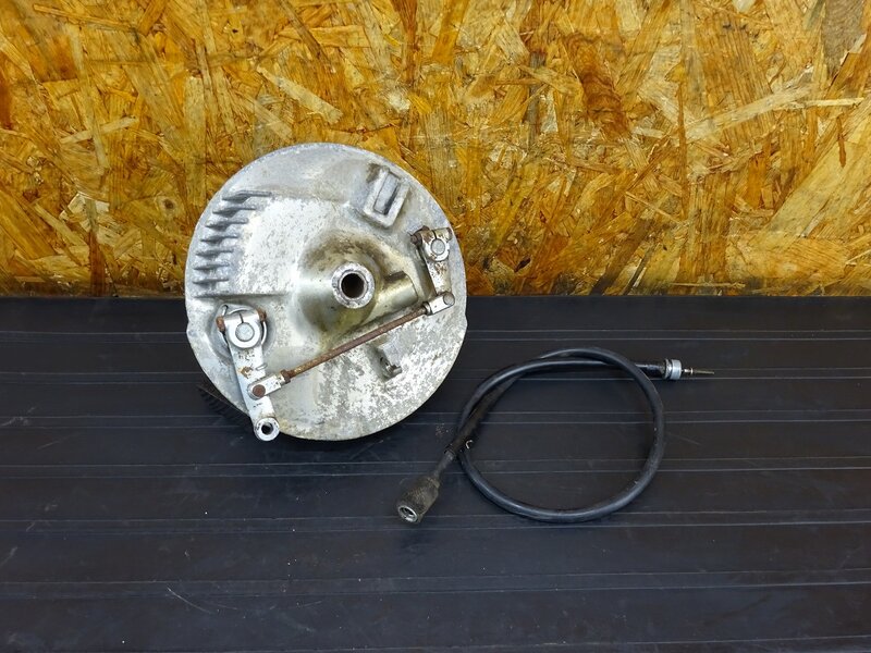【250914】SR500(1JN-226)◇ フロントブレーキドラム ドラムパネル ドラムブレーキ スピードメーターギア 【検索:2J2 SR400 2H6 1JR | 中古バイクパーツ通販・買取　ジャンクヤード鳥取　JunkYard