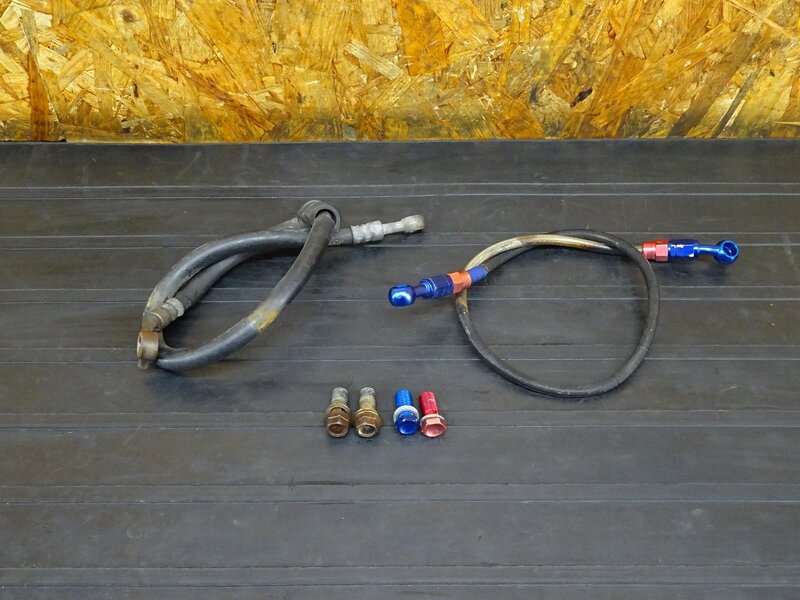 【251012】グース350(NK42A-101)◇ ブレーキホース前後セット フロントメッシュホース 純正リアブレーキホース 【グース250 Goose | 中古バイクパーツ通販・買取　ジャンクヤード鳥取　JunkYard