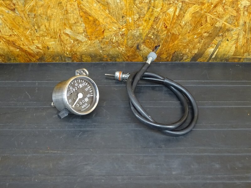 【251201】SR400(1JR-290)◇ 社外スピードメーター ミニメーター 921km ステー メーターワイヤー 【検:SR500 1JN 2J2 2H6 | 中古バイクパーツ通販・買取　ジャンクヤード鳥取　JunkYard