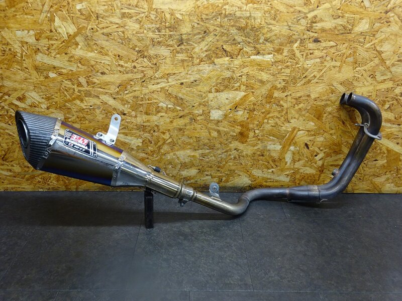 【251220】Ninja250(EX250L-019)◆ 社外マフラー エキパイ サイレンサー フルエキ ヨシムラ R-11 チタン カーボン 凹み/削れ有 【ABS付 | 中古バイクパーツ通販・買取　ジャンクヤード鳥取　JunkYard