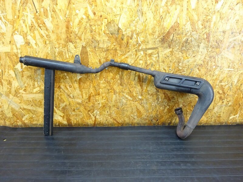 【251229】GT80(3M8-000)◇ チャンバーセット エキパイ サイレンサー マフラー 3M8-14610 ガード 凹み有 【検:GT50 374 ミニトレ モノサス | 中古バイクパーツ通販・買取　ジャンクヤード鳥取　JunkYard