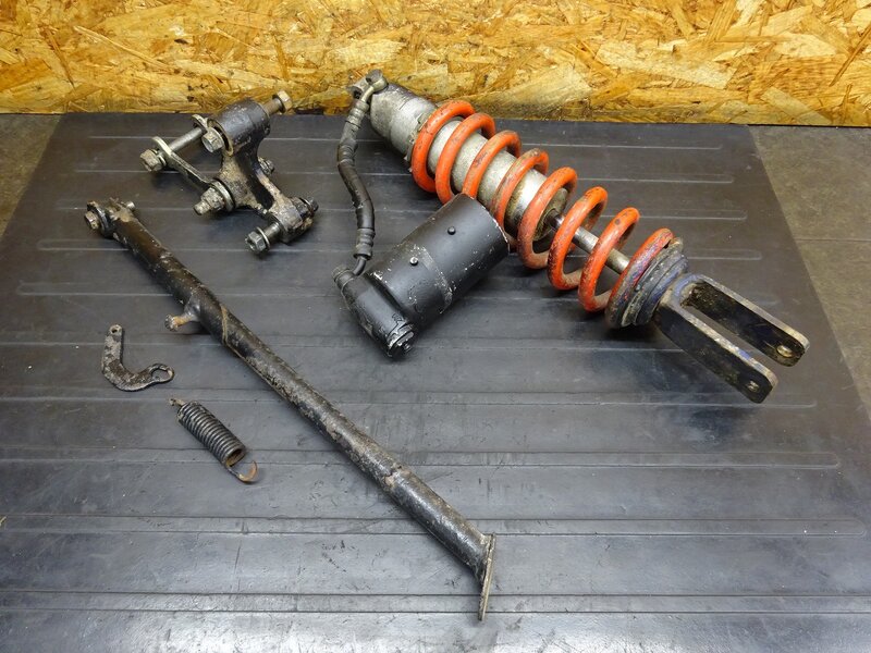 【260314】CRM250AR(MD32-1000)◆ リフトアップセット 車高アップ リアサスペンション サイドスタンド 加工品 【検索：CRM250R MD24 | 中古バイクパーツ通販・買取　ジャンクヤード鳥取　JunkYard