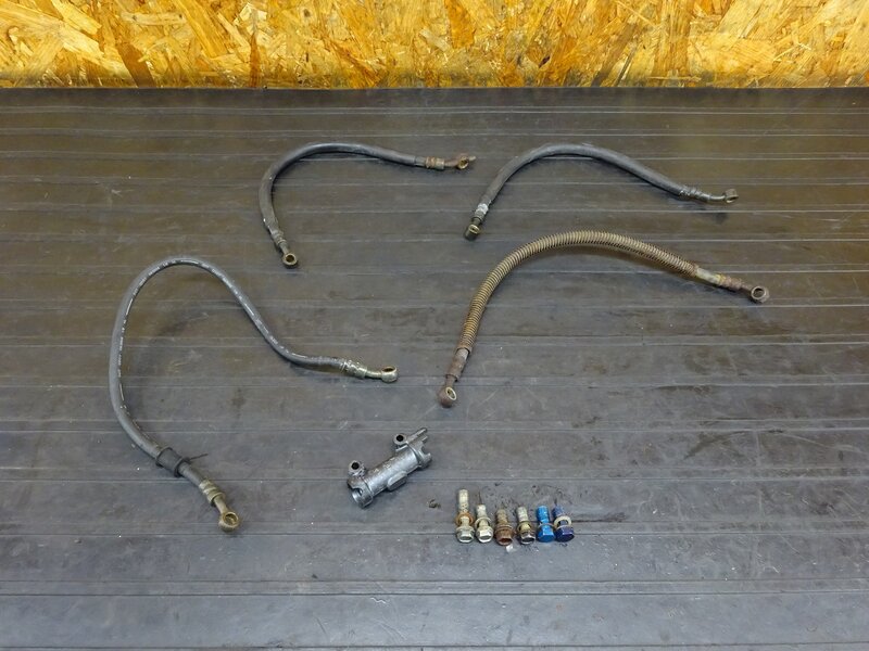 【260115】ゼファー400(ZR400C-054)◇ ブレーキホース前後セット フロント/リア 三又 ジョイント バンジョーボルト 【C4 | 中古バイクパーツ通販・買取　ジャンクヤード鳥取　JunkYard