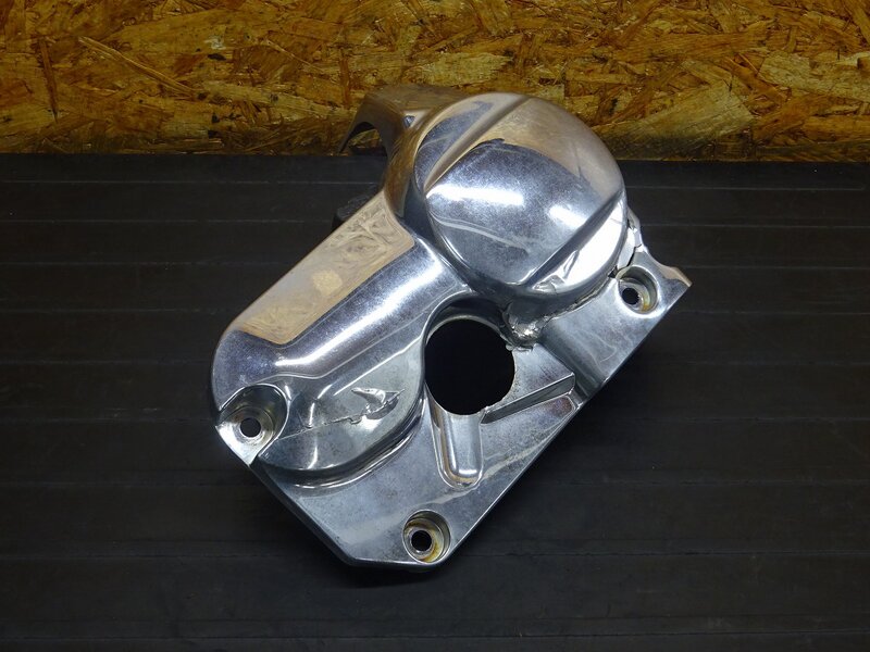【251027】ドラッグスター400(4TR-087)◆ ミッションカバー エンジンカバー メッキ 割れ有 | 中古バイクパーツ通販・買取　ジャンクヤード鳥取　JunkYard