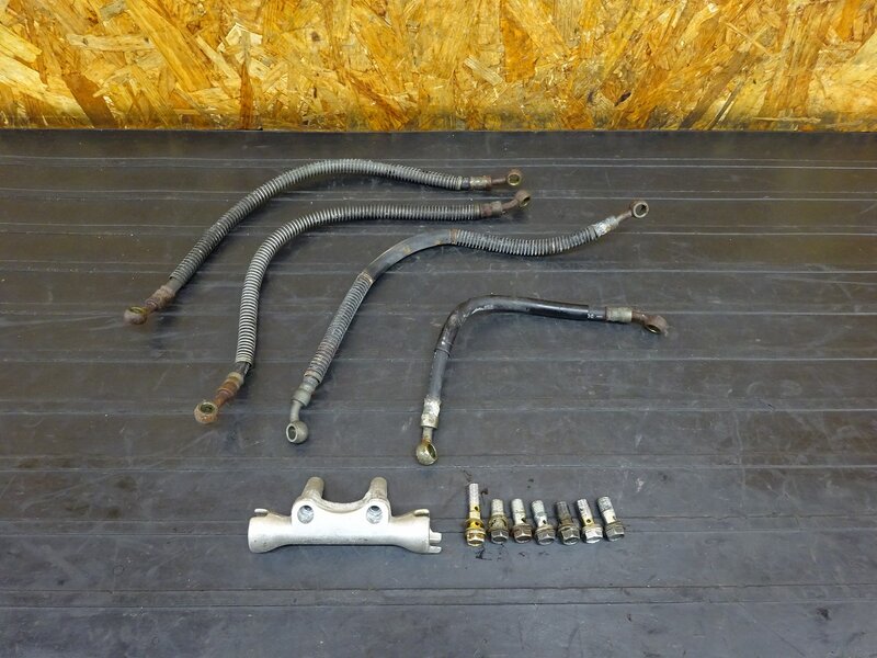 【260312】ゼファー400(ZR400C-094)◇ ブレーキホース前後セット フロント/リア 三又 ジョイント バンジョーボルト 【C5 | 中古バイクパーツ通販・買取　ジャンクヤード鳥取　JunkYard