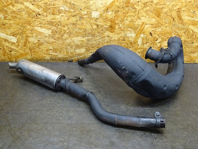 【260314】CRM250AR(MD32-1000)◆ マフラー チャンバー サイレンサー 流用加工品 1GU 溶接/穴あき/凹み有 ジャンク!! 【検索：CRM250R MD24 | 中古バイクパーツ通販・買取　ジャンクヤード鳥取　JunkYard