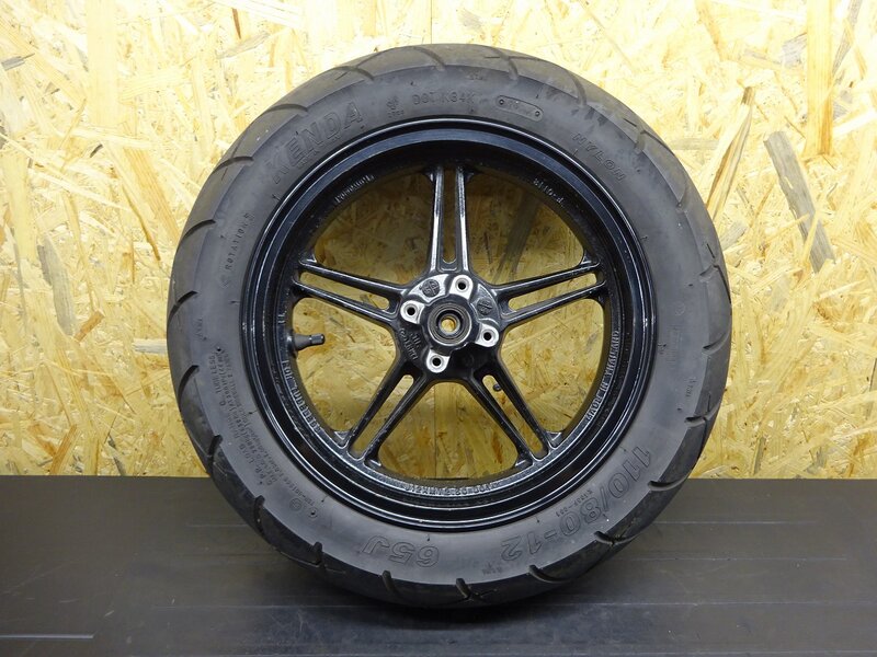 【250616】KSR110(KL110A-000)◆ フロントホイール 12×2.50 フレ有 | 中古バイクパーツ通販・買取　ジャンクヤード鳥取　JunkYard
