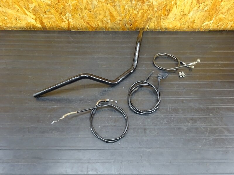 【251032】W650(EJ650A-031)◇ 純正ハンドル アップハンドル 22.2mm/25.4mm アクセル/クラッチワイヤー ホース 【検:W400 EJ400A W800 | 中古バイクパーツ通販・買取　ジャンクヤード鳥取　JunkYard