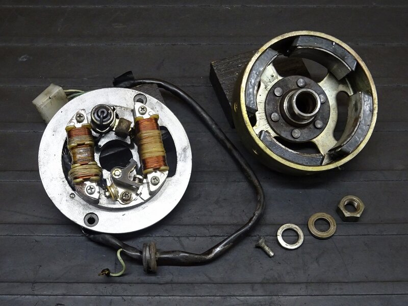 【251229】GT80(3M8-000)◆ ジェネレーター フライホイール ※エンジンパーツ【検:GT50 374 ミニトレ モノサス | 中古バイクパーツ通販・買取　ジャンクヤード鳥取　JunkYard