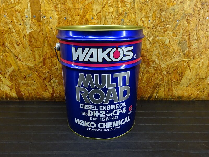【250810】◇ ワコーズ ペール缶 空缶 20L ディーゼルエンジンオイル WAKO‘S ガレージ 椅子 ごみ箱 インテリアなどに 凹み有 | 中古バイクパーツ通販・買取　ジャンクヤード鳥取　JunkYard