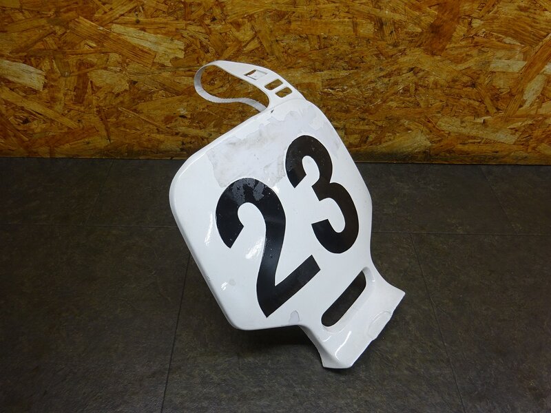 【260314】CRM250AR(MD32-1000)◆ 社外フロントカウル ゼッケンプレート 色塗り有 【検索：CRM250R MD24 | 中古バイクパーツ通販・買取　ジャンクヤード鳥取　JunkYard