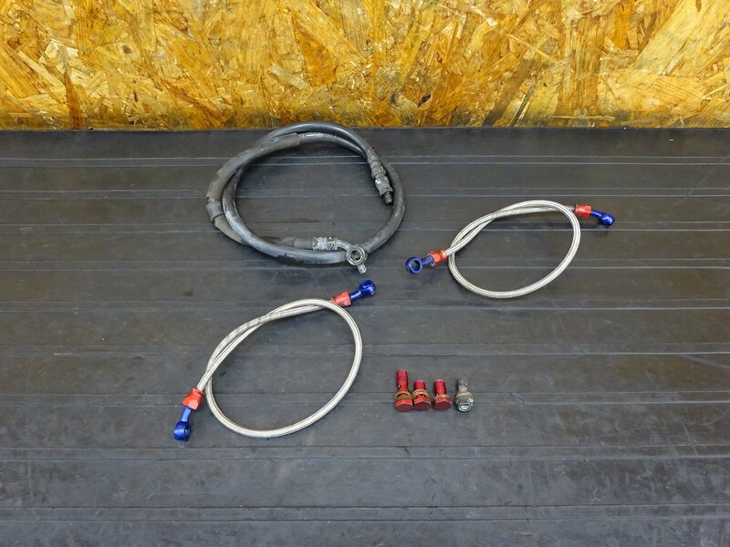 【251224】NSR250R SP(MC28-1100)◇ ブレーキホース前後セット 社外フロントブレーキホース リアブレーキホース ※検:MC21 【流用車外し | 中古バイクパーツ通販・買取　ジャンクヤード鳥取　JunkYard