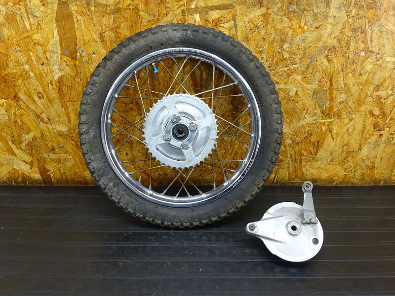 【251229】GT80(3M8-000)◇ リアホイール 14×1.40 ドラムブレーキ/パネル 【検:GT50 374 ミニトレ モノサス | 中古バイクパーツ通販・買取　ジャンクヤード鳥取　JunkYard