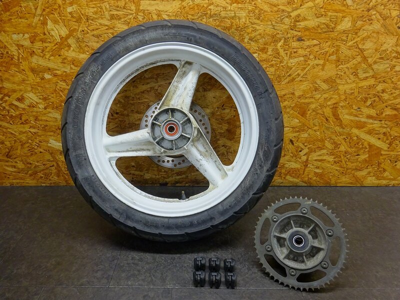 【251008】VT250スパーダ(MC20-1004)◆ リアホイール 17×4.00 ハブ スプロケット 54T | 中古バイクパーツ通販・買取　ジャンクヤード鳥取　JunkYard