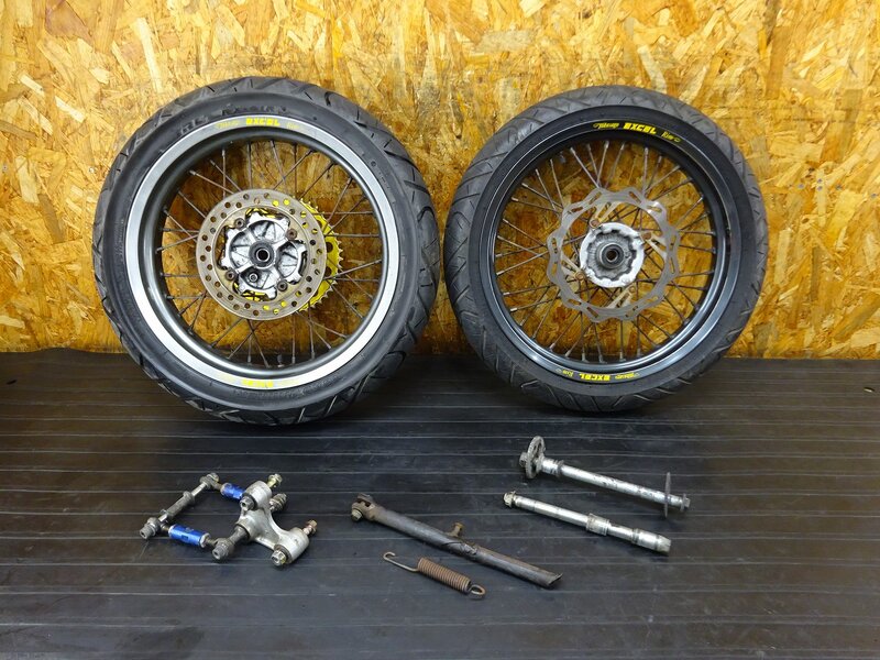 【260207】CRM250R(MD24-1405)◆ 社外ホイール前後セット フロント 17×2.50 リア 17×3.50 RK EXCEL エキセル タカサゴ モタード | 中古バイクパーツ通販・買取　ジャンクヤード鳥取　JunkYard