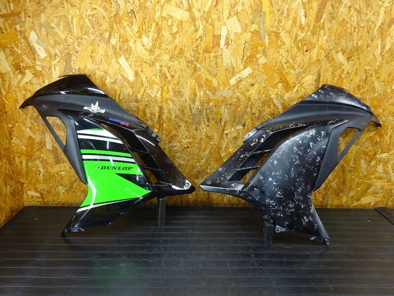 【251220】Ninja250(EX250L-019)◆ サイドカウル左右セット 色塗り/割れ/破損有 【ABS付 | 中古バイクパーツ通販・買取　ジャンクヤード鳥取　JunkYard
