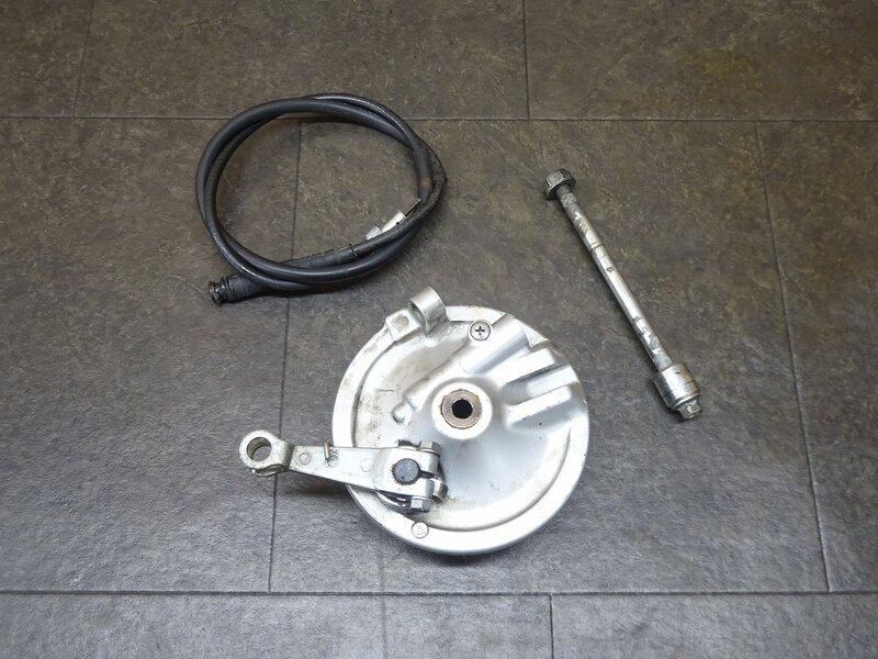 【250502】スーパーカブ90カスタム(HA02-2143)◆ フロントブレーキパネル ドラム アクスルシャフト 【12V セル付 | 中古バイクパーツ通販・買取　ジャンクヤード鳥取　JunkYard