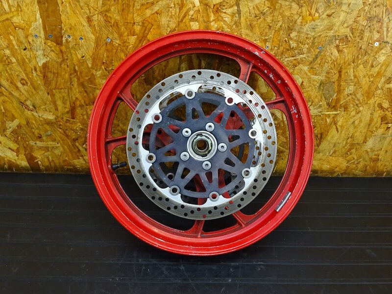 【251001】ZXR250(ZX250C-012)◇ フロントホイール 17×3.00 F-1287 ブレーキディスク フレ/変形/塗装剥がれ有 ジャンク!! | 中古バイクパーツ通販・買取　ジャンクヤード鳥取　JunkYard
