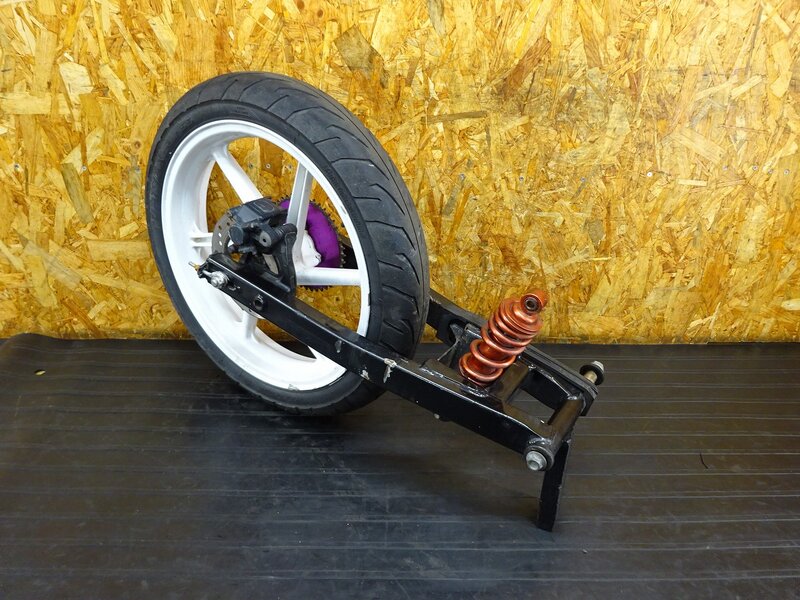 【251113】NS-1(AC12-1201)◇ リア足回りセット ホイール 17×3.75 スイングアーム リアサス キャリパー ディスク化に!【検索：エイプ カブ | 中古バイクパーツ通販・買取　ジャンクヤード鳥取　JunkYard